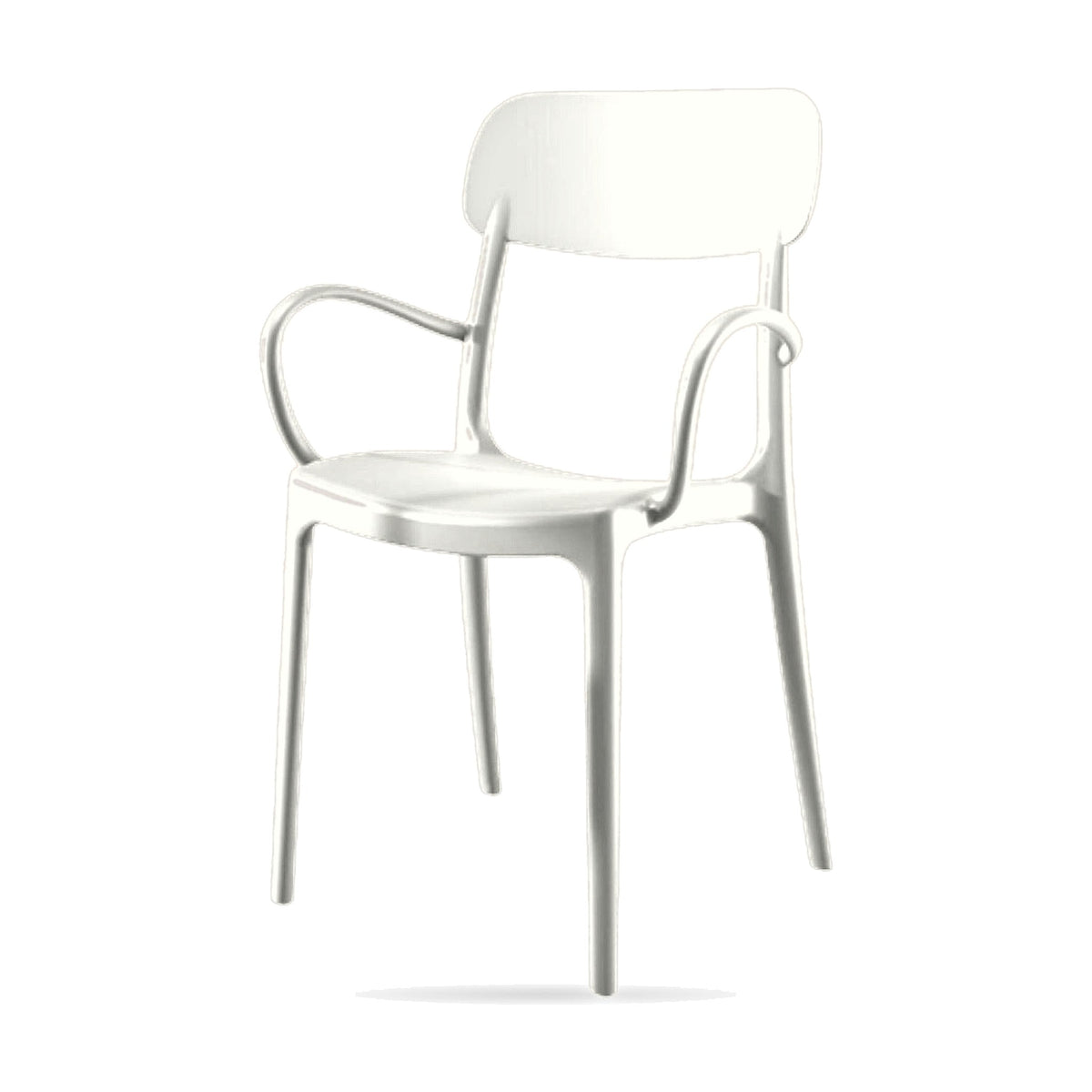 Dining Chair Passetto – White – Front View on White