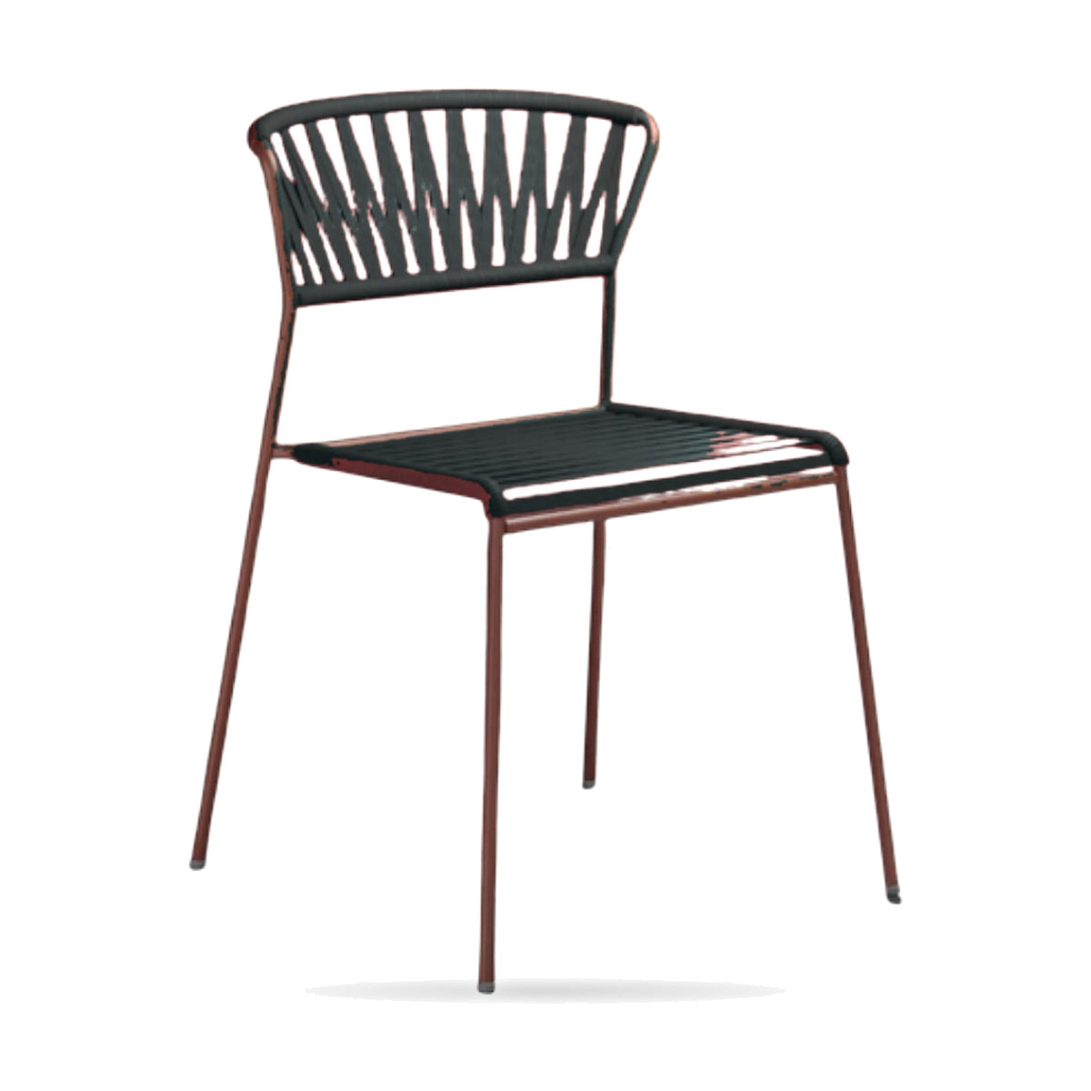 Dining Chair Acquamarina – Anthracite – Front View on White