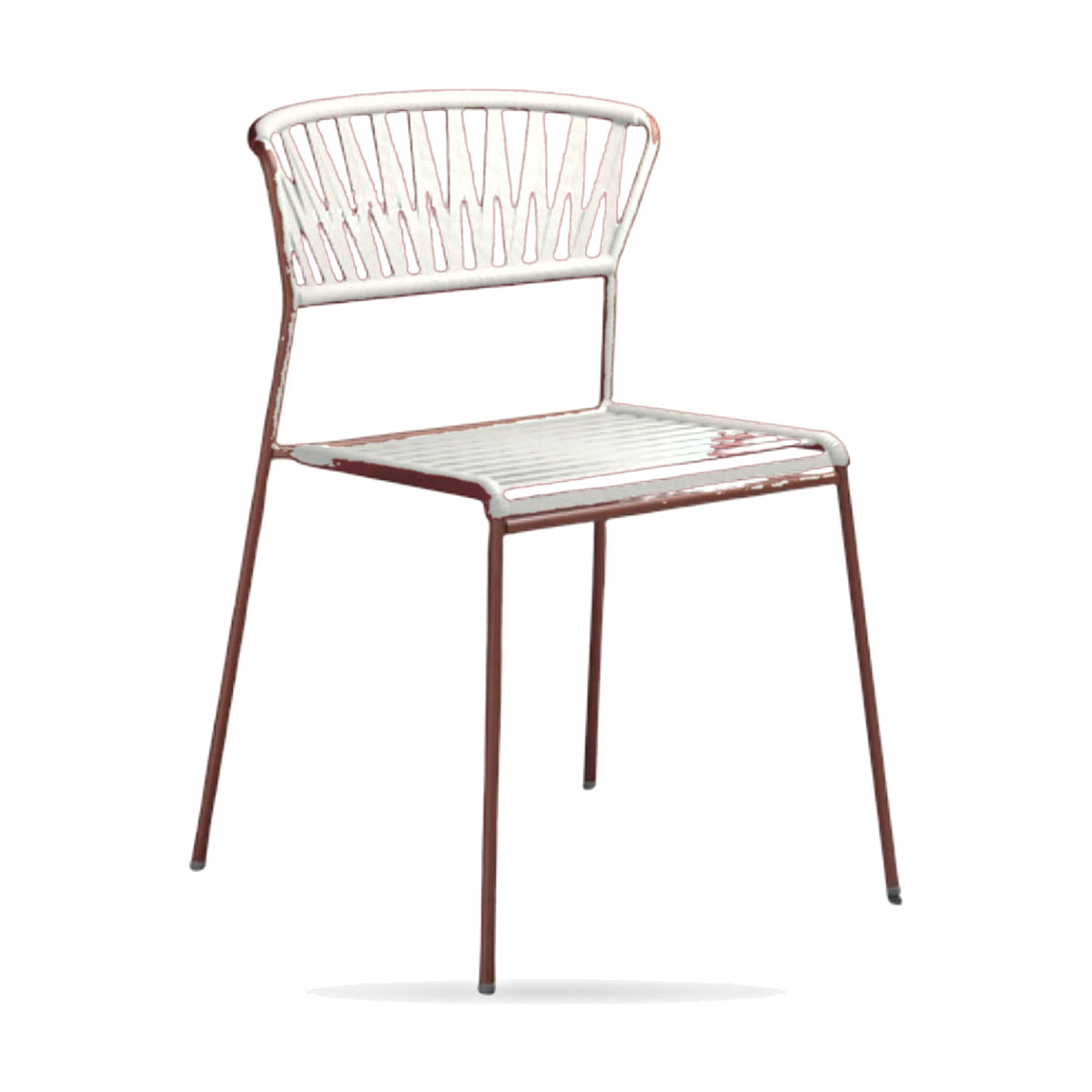 Dining Chair Acquamarina – White – Front View on White