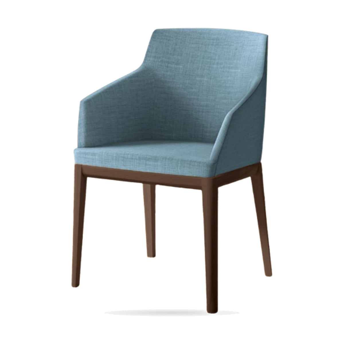 Dining Chair Coppola – Dark Walnut Ash – Front View on White