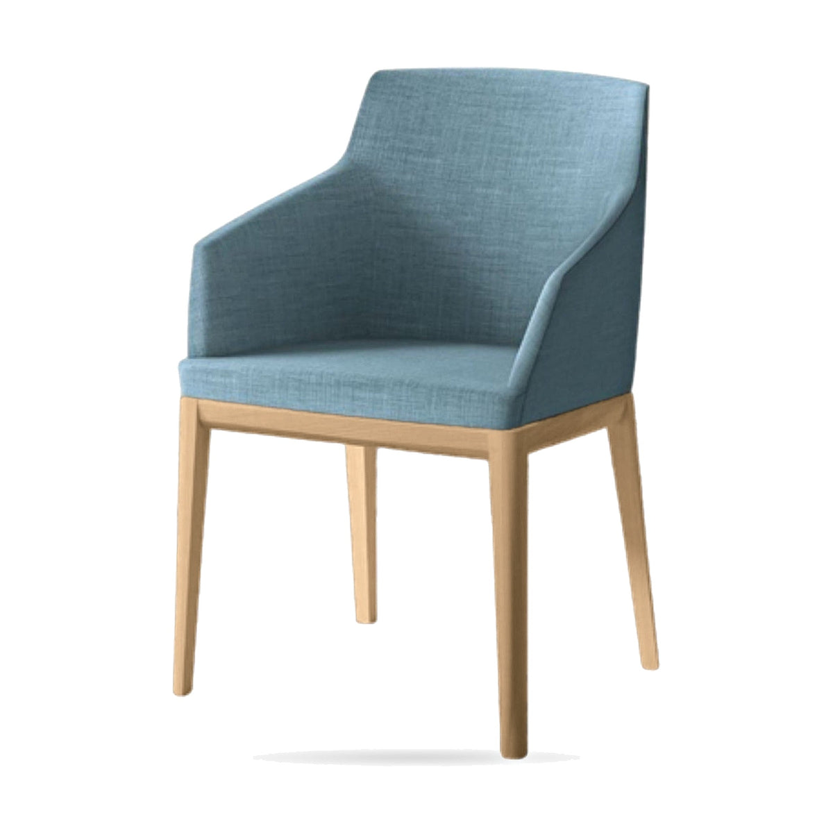 Dining Chair Coppola – Natural Oak Ash – Front View on White