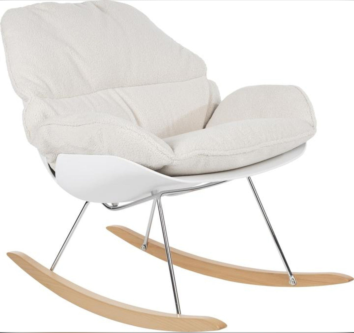 Lounge Chair Rocky Off White Domestica – Three Quarter View on White