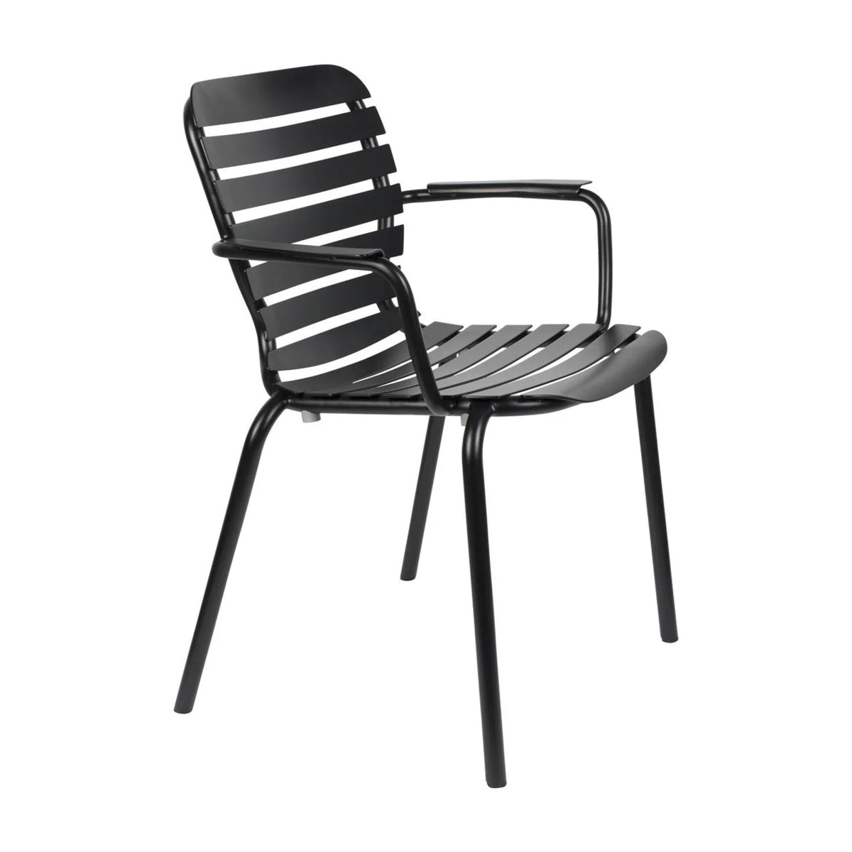 Garden Armchair Vondel Black Domestica – Three Quarter View on White