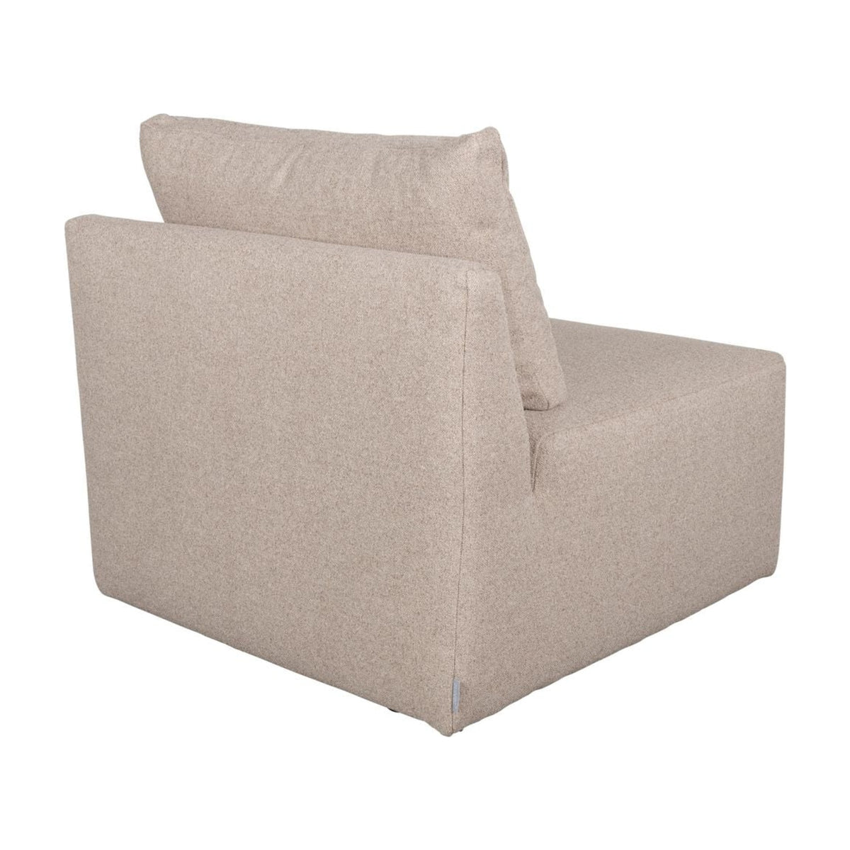 Sofa Element Prosper 1-Seater Cappuccino Domestica – Back Three Quarter View on White