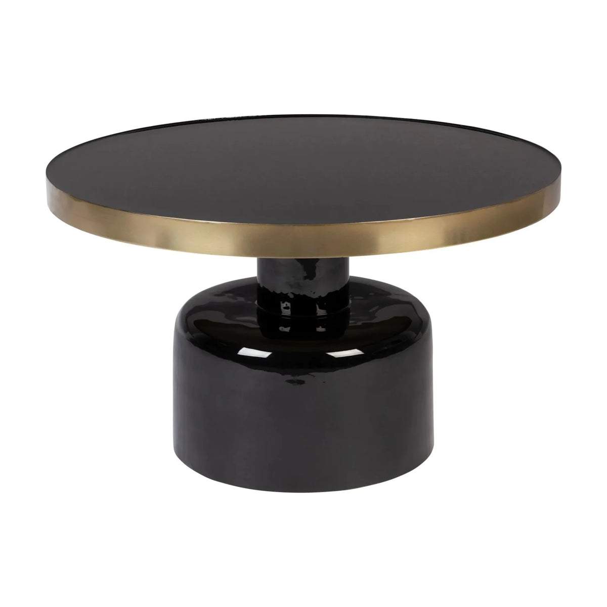 Coffee Table Glam Black Domestica – Front View on White
