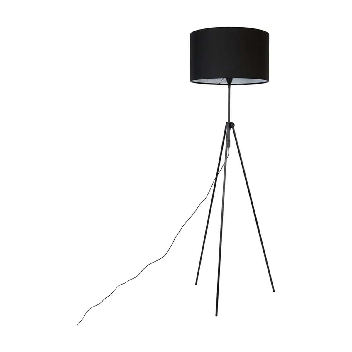 Floor Lamp Lesley Black Domestica – Front View on White