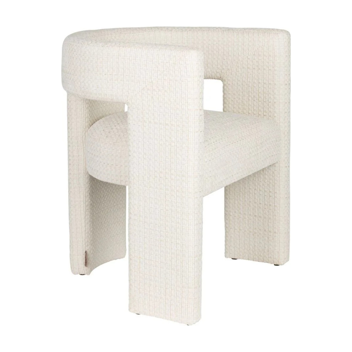 Dining Chair Medina Off White Domestica – Three Quarter View on White