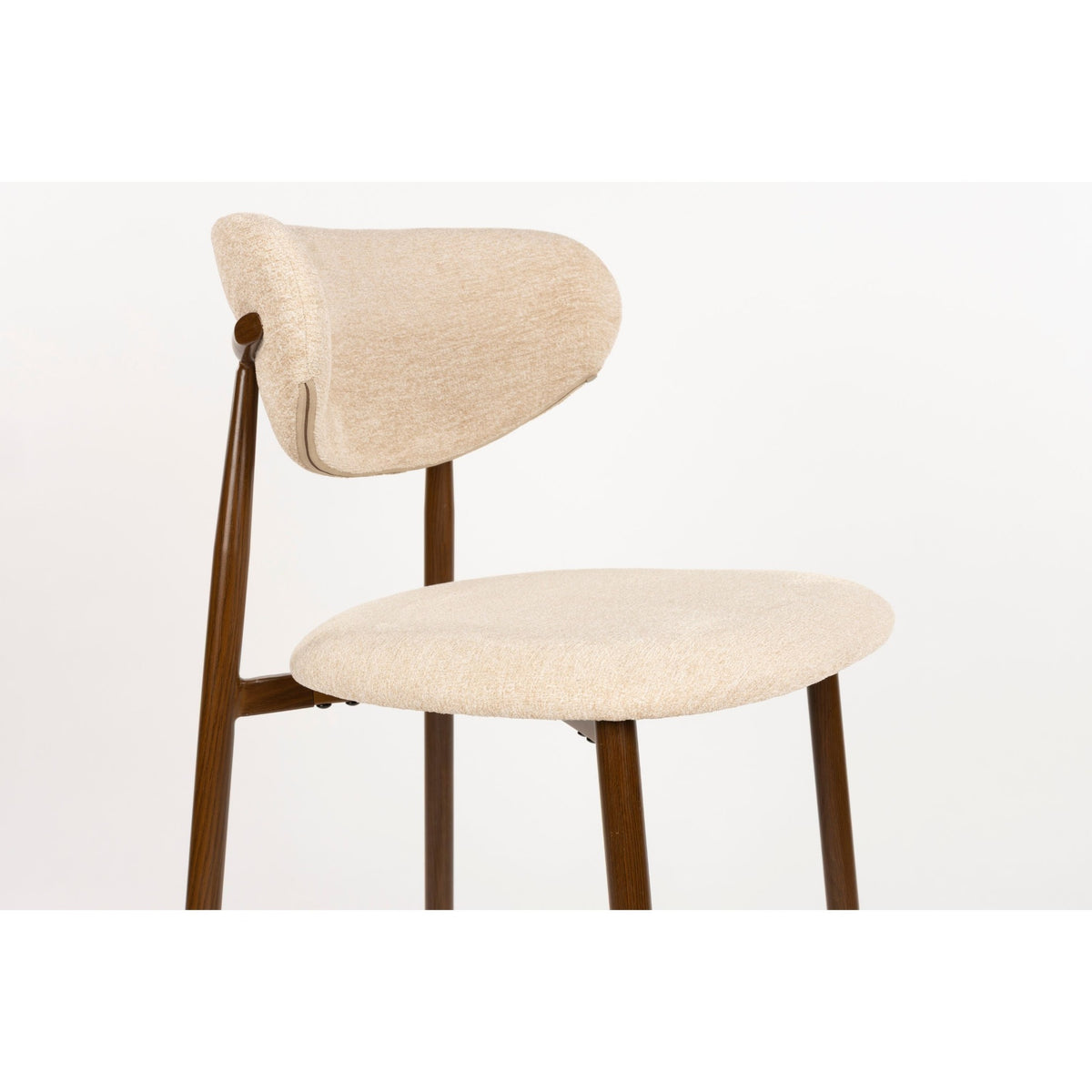 Counter Stool Noor Beige Domestica – Backrest and Seat Close-up