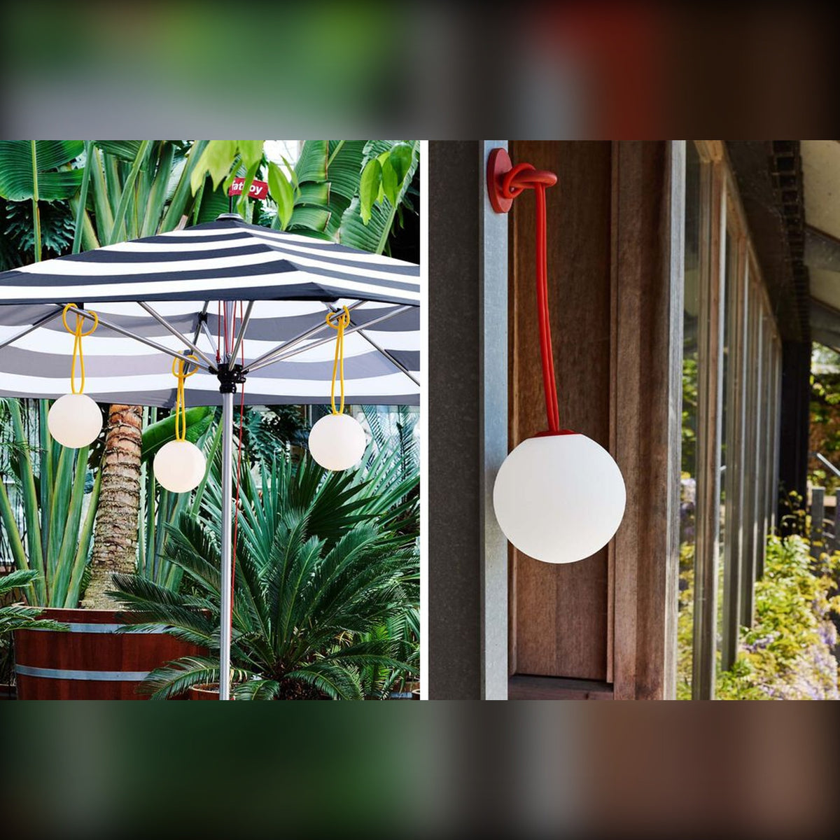 Bolleke Anthracite Domestica – Lifestyle – Hanging from a Parasol and a Wall Hook