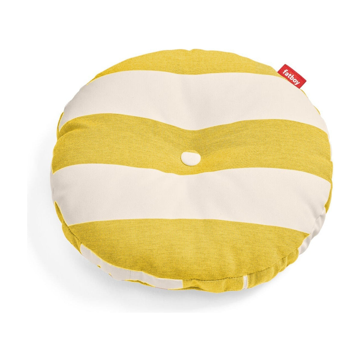 Circle Pillow Stripe Yellow Domestica – Front View on White – Colour Digitally Matched