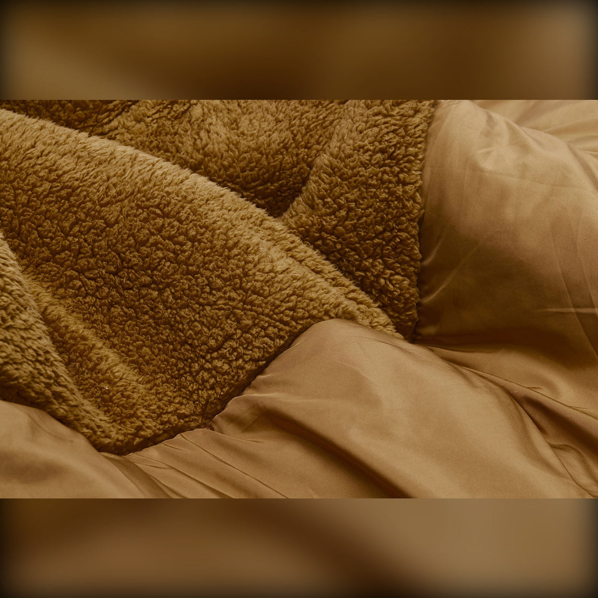 Hotspot Blanket Toffee Domestica – Teddy Fleece Close-up