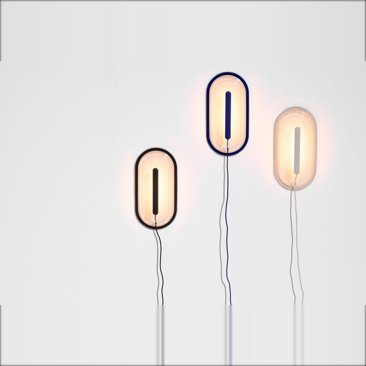Led's Strip Desert Domestica – Three Lit Lamps in Different Finishes