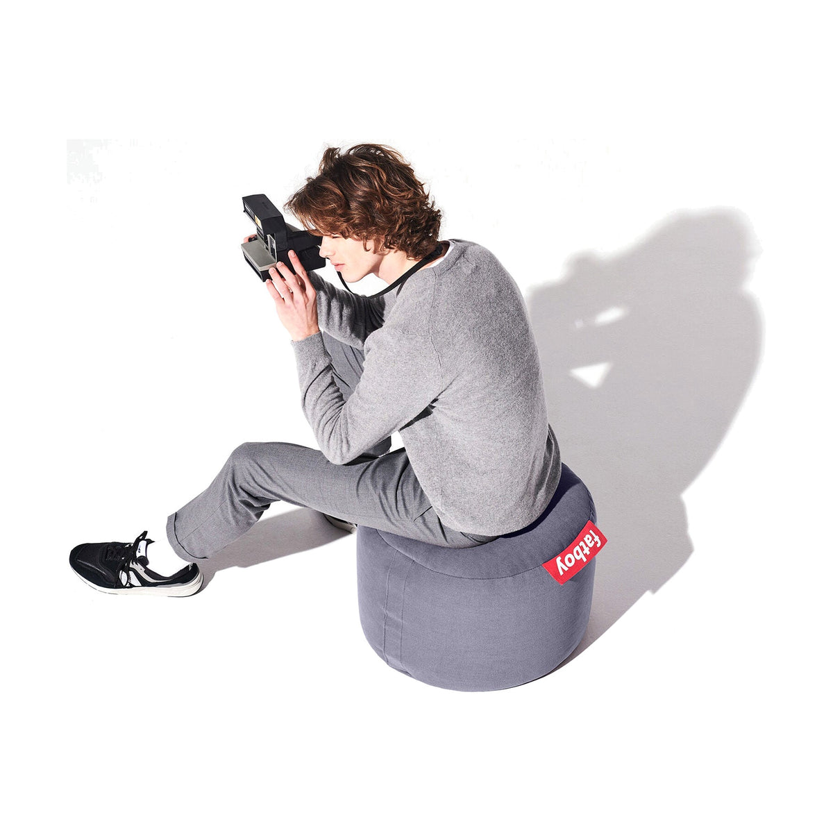 Point Stonewashed Blue Domestica – Shown with a Person for Scale