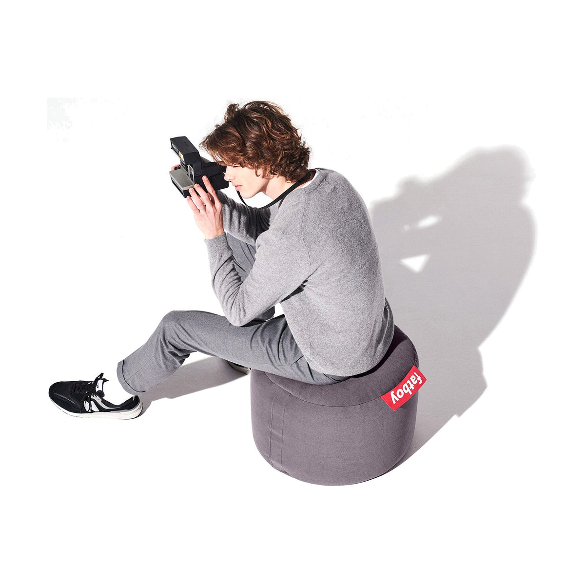 Point Stonewashed Grey Domestica – Shown with a Person for Scale
