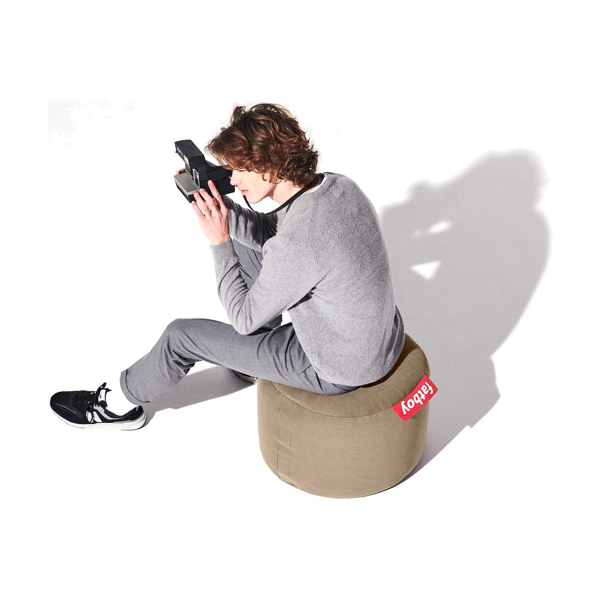 Point Stonewashed Taupe Domestica – Shown with a Person for Scale