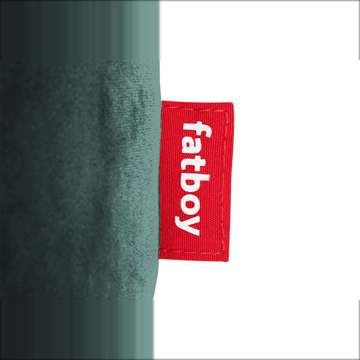 Point Velvet Petrol Domestica – Velvet Side and Fatboy Label Close-up