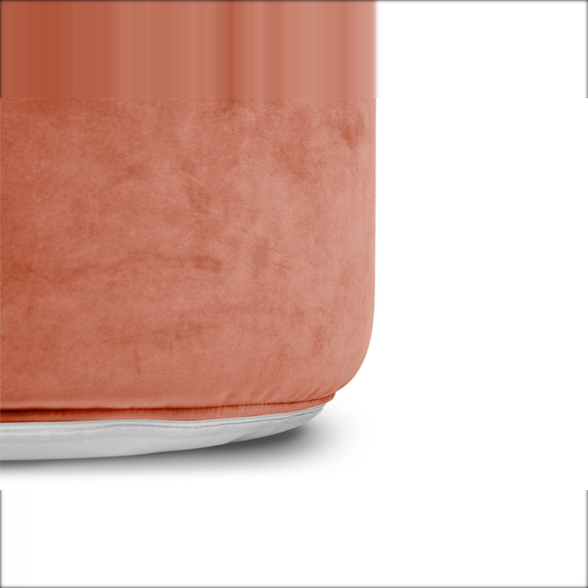 Point Velvet Recycled Rhubarb Domestica – Base Edge Close-up
