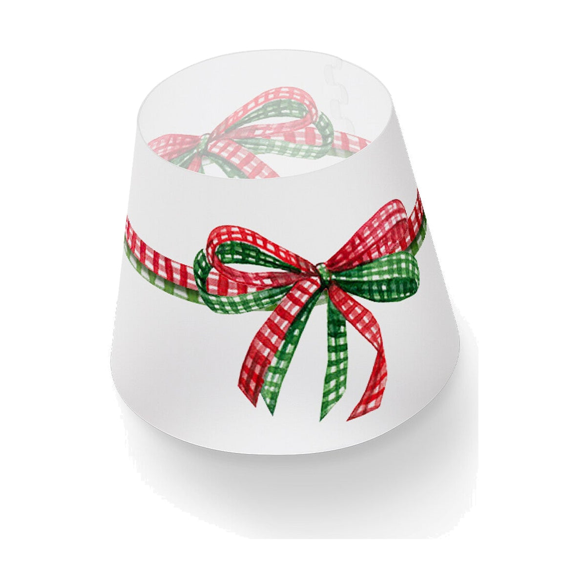 Xmas Cooper Cappie – Bow Wow – shade without lamp on white