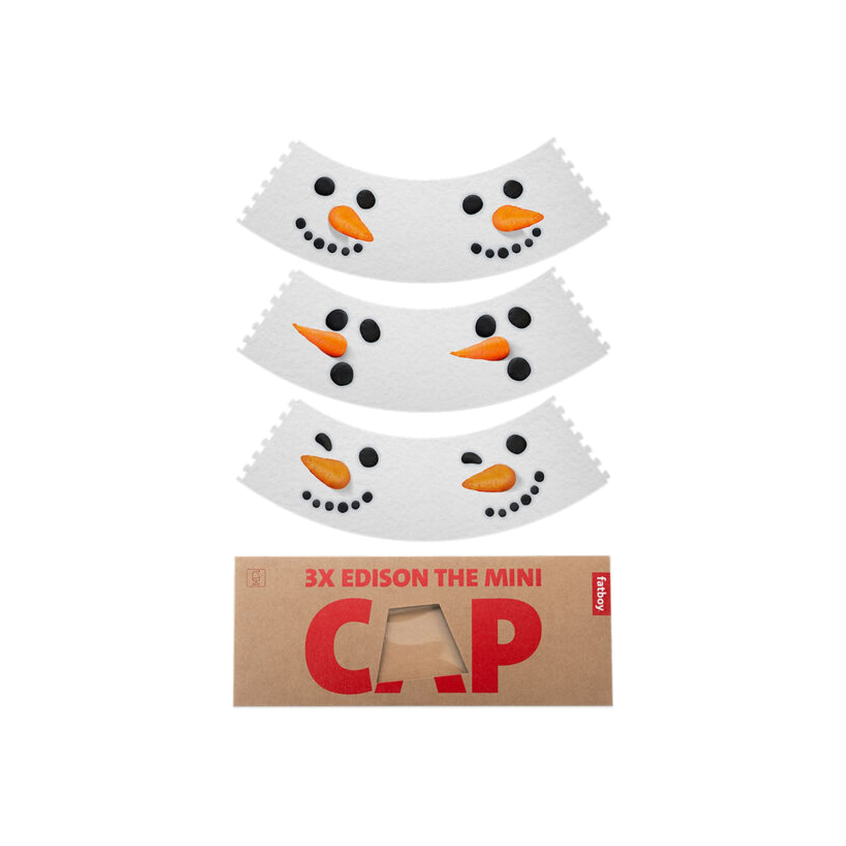 Xmas Mini Cappie Set Snowmen (3 pcs) Domestica – Flat Shade Sheets with Packaging