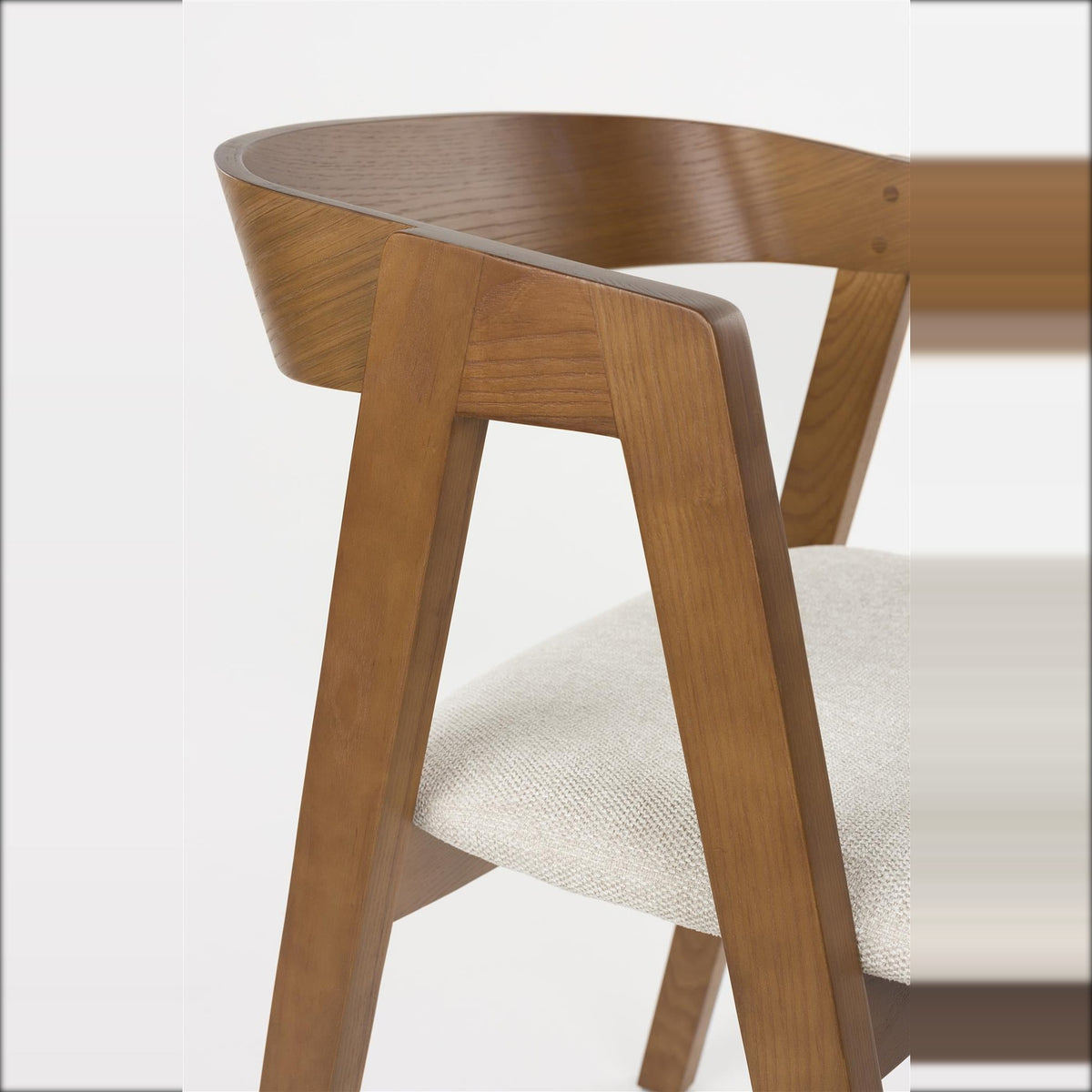 Dining Chair Mads Walnut Domestica – Backrest and Armrest Close-up