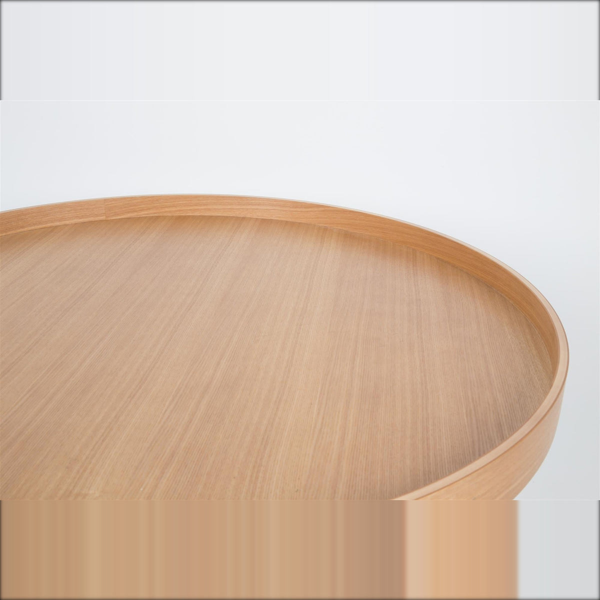 Coffee Table Oak Tray Natural Domestica – Raised Tray Edge Close-up