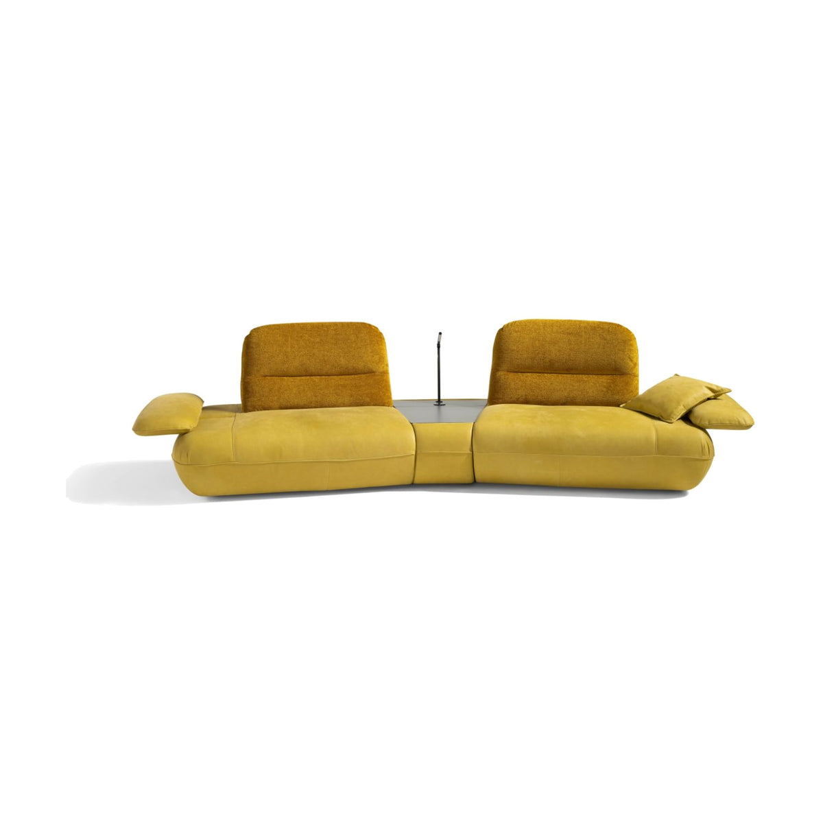 Egoitaliano Hoops Home Theatre Sofa Mustard Yellow Velvet Domestica – Top View