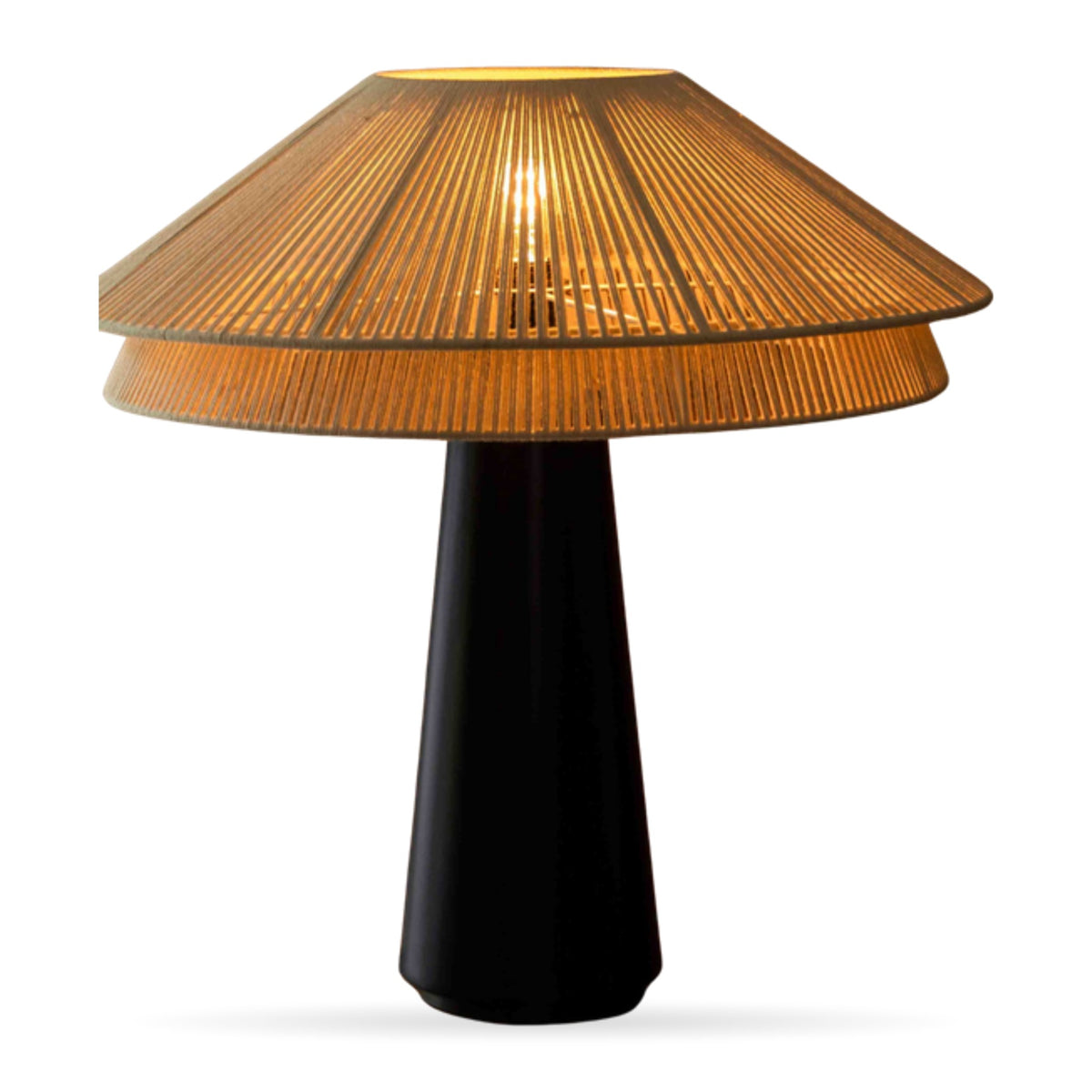 Table Lamp Elon Natural – Front View on White