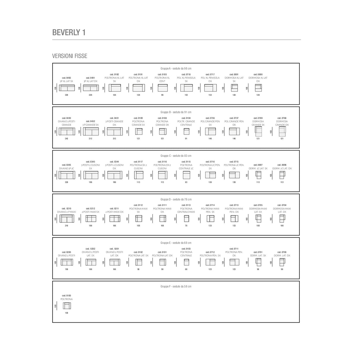 Divano Beverly Angolare Azzurro Domestica – Dimensions Sheet Beverly 1