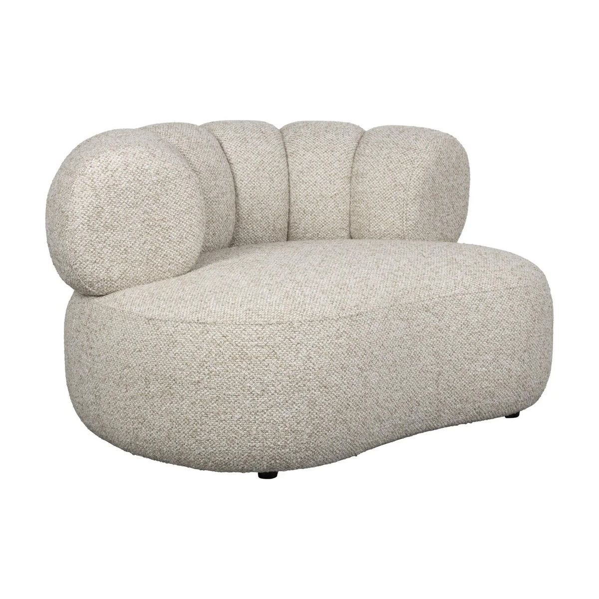 Lounge Chair Duvane Beige Domestica – Three Quarter View on White