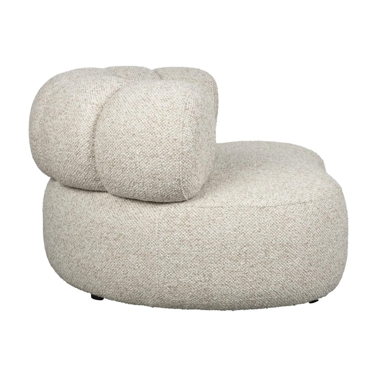 Lounge Chair Duvane Beige Domestica – Side View on White