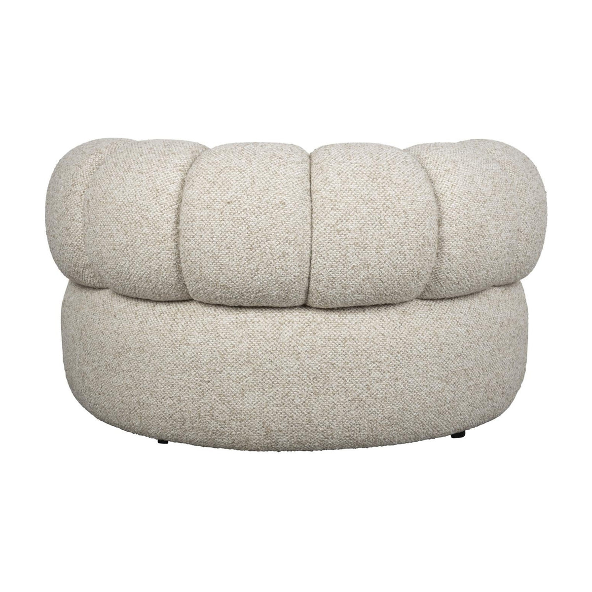 Lounge Chair Duvane Beige Domestica – Back View on White