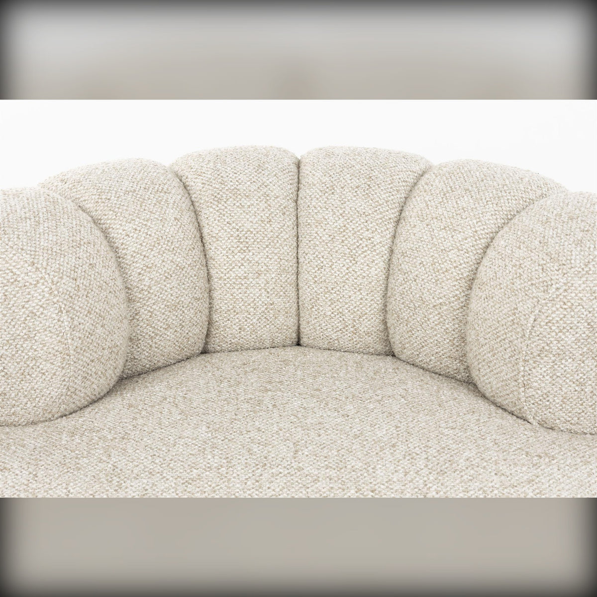 Lounge Chair Duvane Beige Domestica – Channelled Backrest Close-up