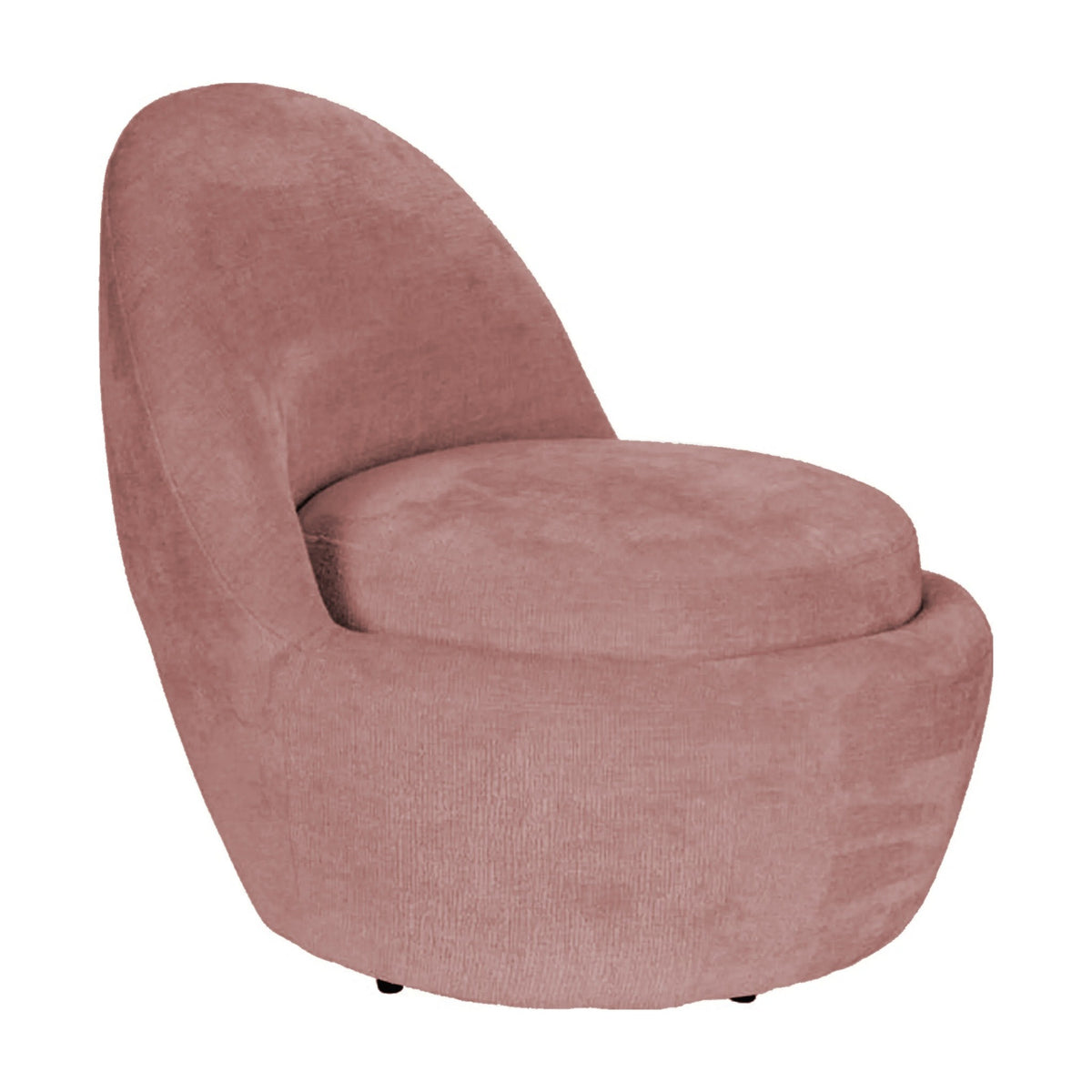 Lounge Chair Nash Pink Domestica – Three Quarter View on White – Colour Digitally Matched