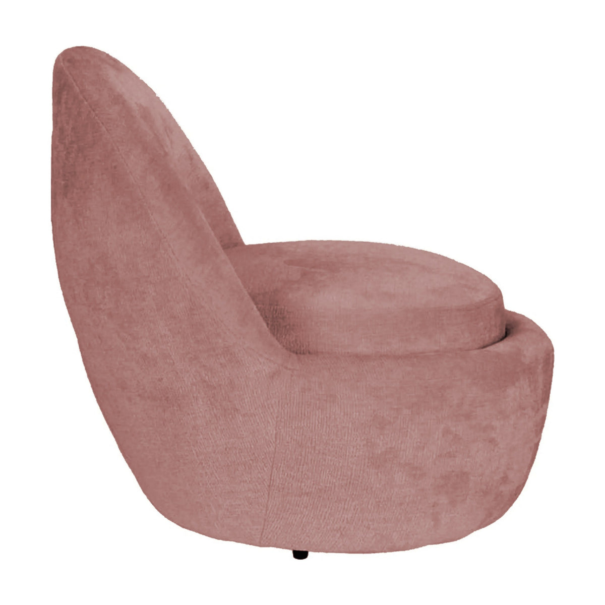 Lounge Chair Nash Pink Domestica – Side View on White – Colour Digitally Matched