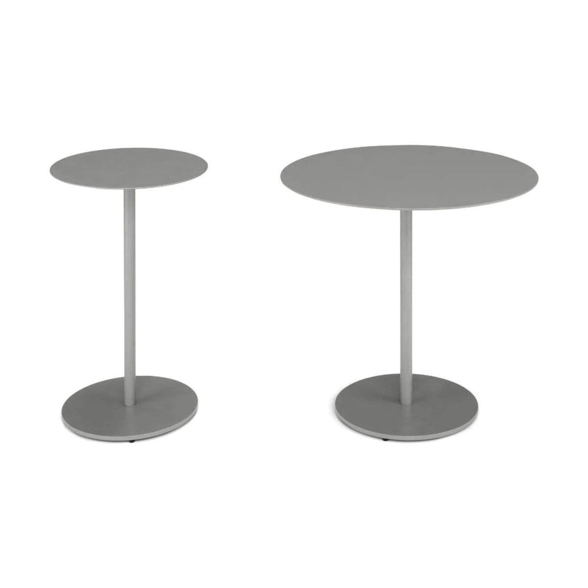 Coffee Table Luna Large Grey Domestica – Shown with Luna Small on White – Colour Digitally Matched