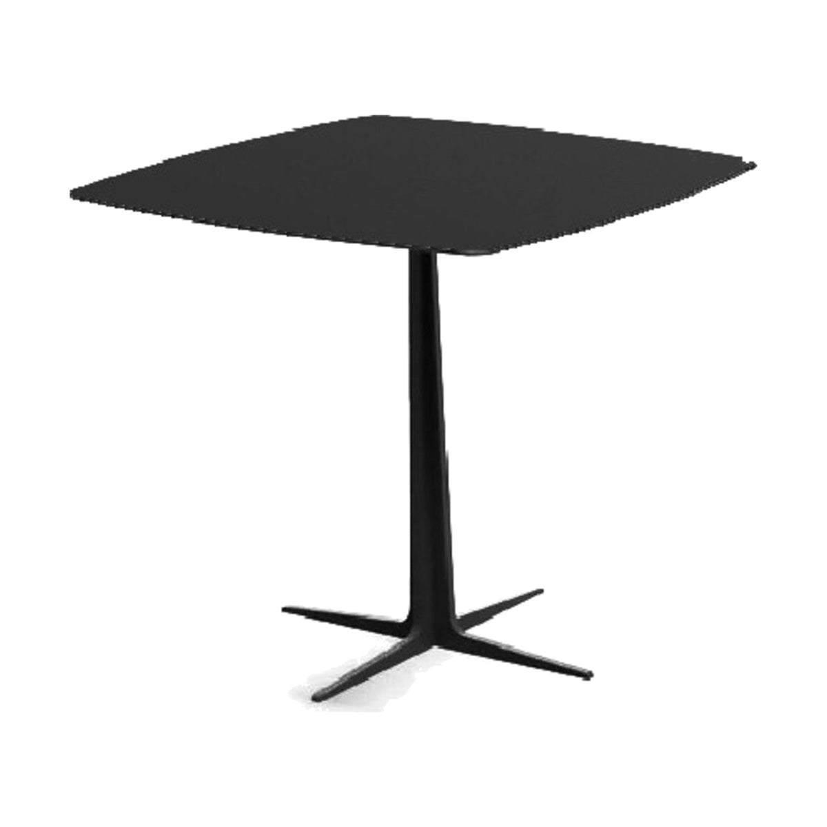 Coffee Table Mac Small 55x55 Black Domestica – Three Quarter View on White – Colour Digitally Matched
