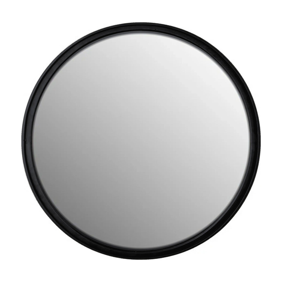 Mirror Matz Round Black Domestica – Front View on White – Colour Digitally Matched