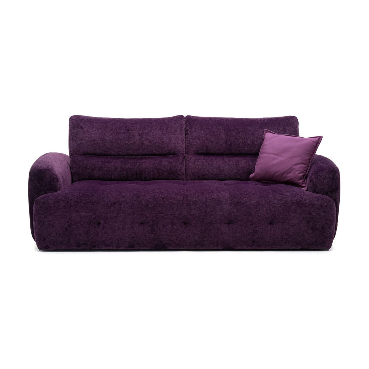 Mavie Domestica – Front View on White in Purple Fabric