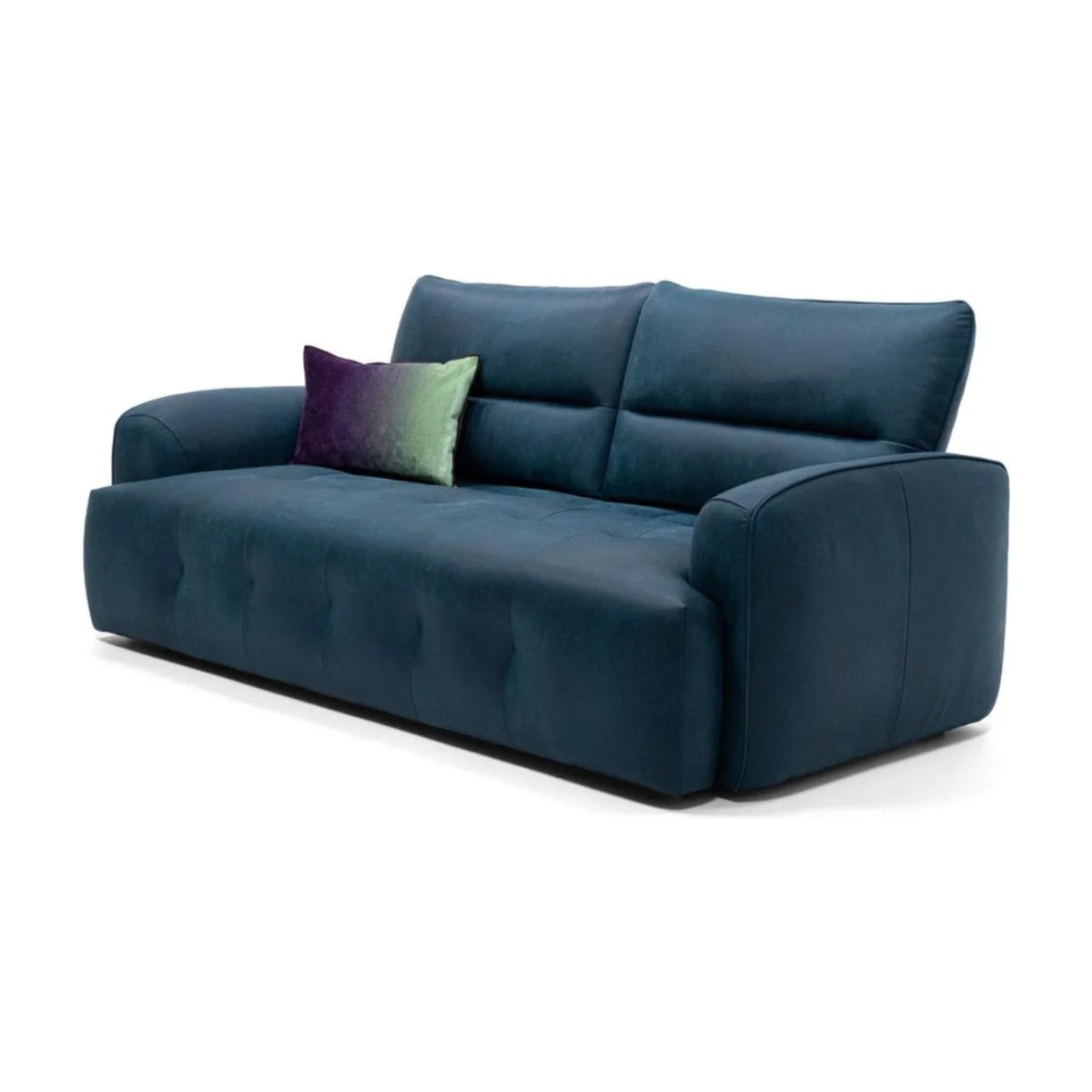 Mavie Domestica – Three Quarter View on White in Teal Fabric