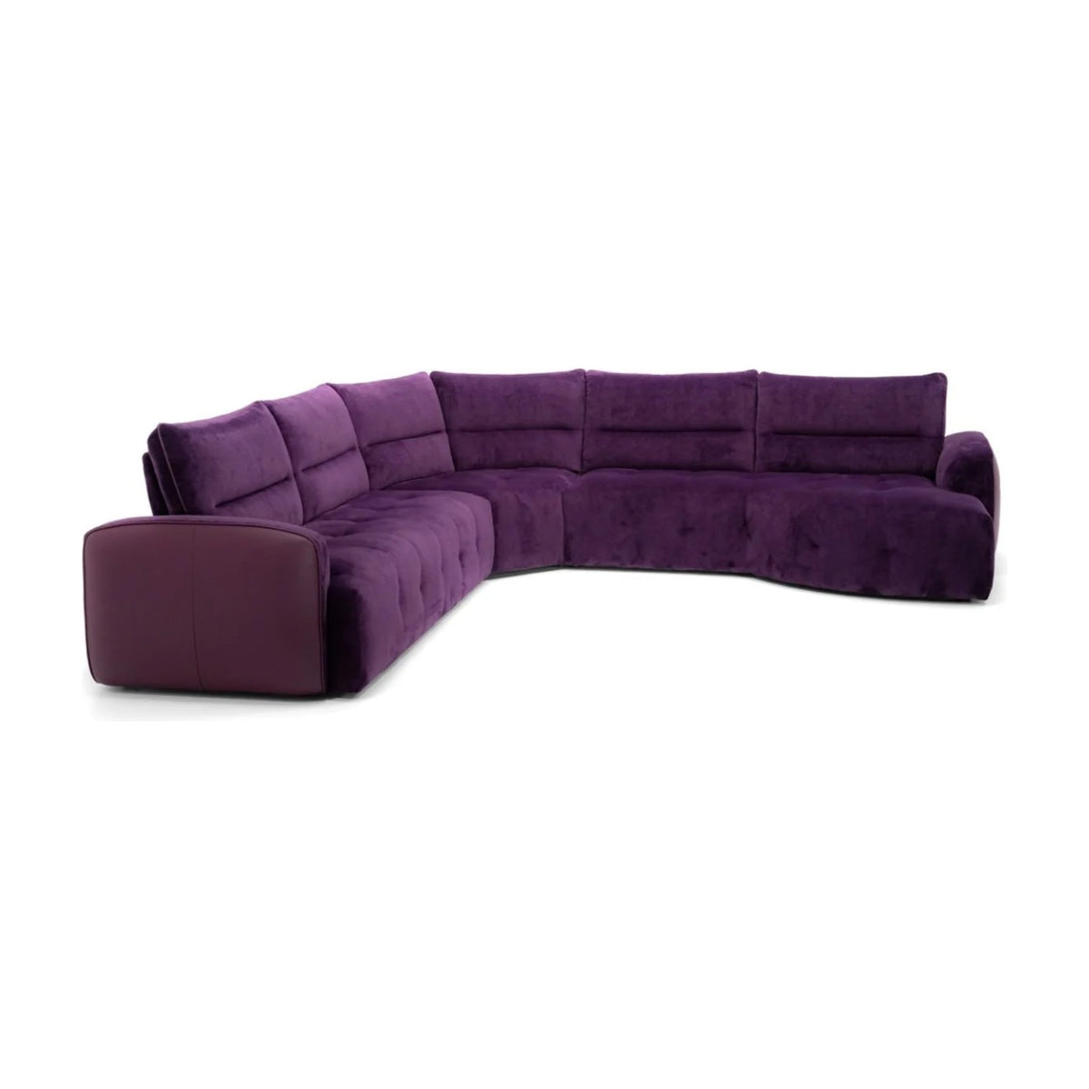 Mavie Domestica – Corner Configuration on White in Purple Fabric