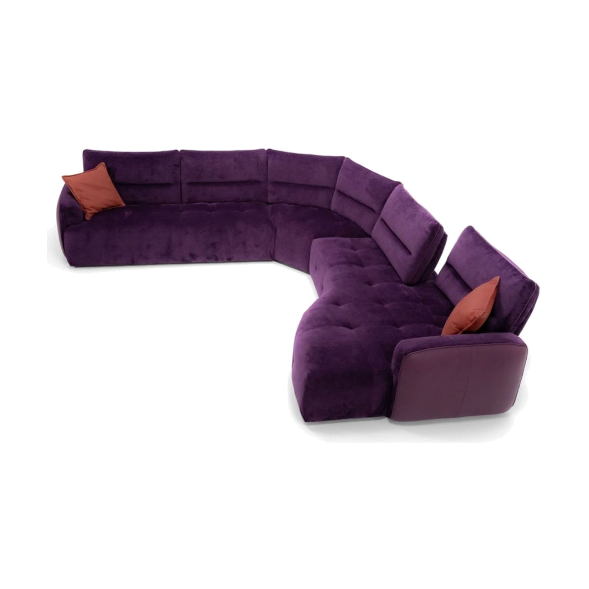 Corner Sofa Mavie Viola – Top Angle Backrests Reclined Egoitaliano Domestica