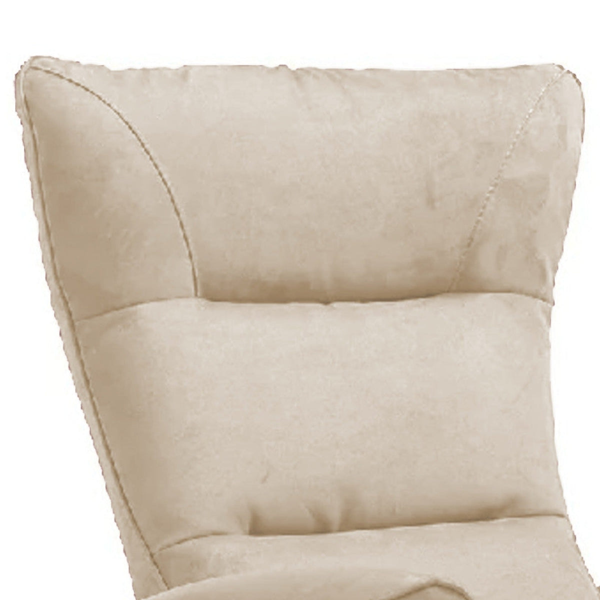 Recliner Armchair Mira Beige Domestica – Detail – Headrest and Backrest – Colour Digitally Matched