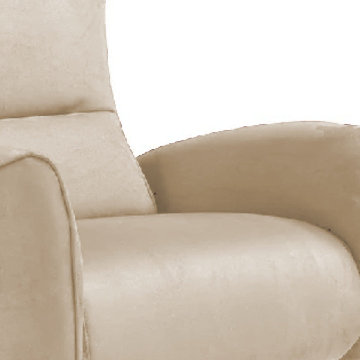 Recliner Armchair Mira Beige Domestica – Detail – Seat and Armrest – Colour Digitally Matched