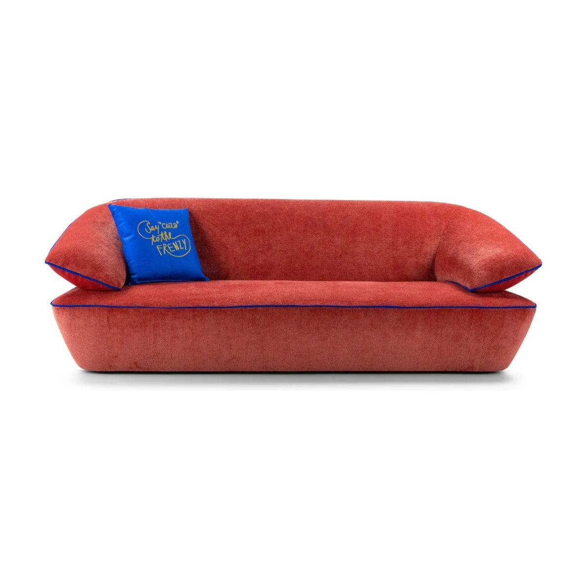 Momo Domestica – Front View on White in Red Fabric