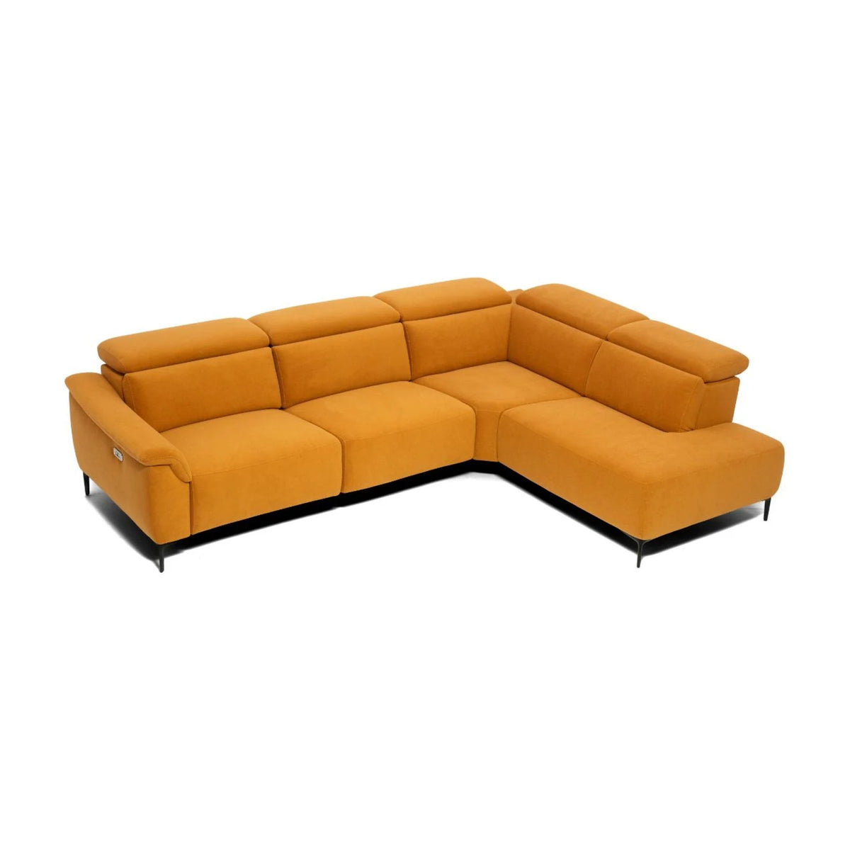 Muni Domestica – Ochre Corner Configuration, Three Quarter View on White