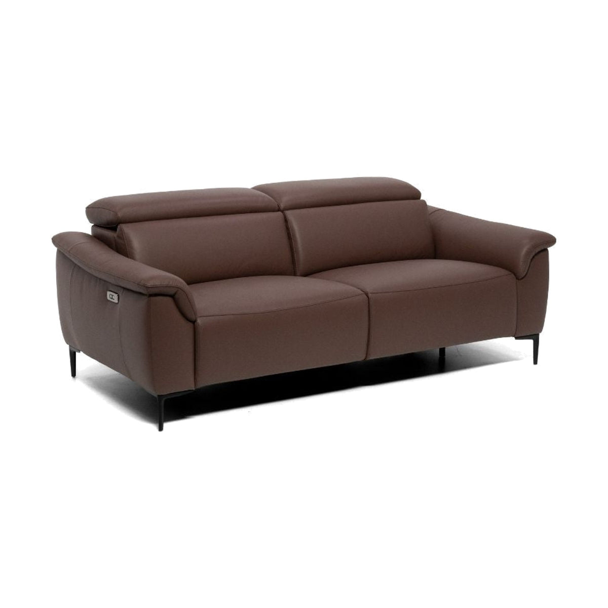 Egoitaliano Muni 2-Seater Sofa Brown Leather Domestica – Front View