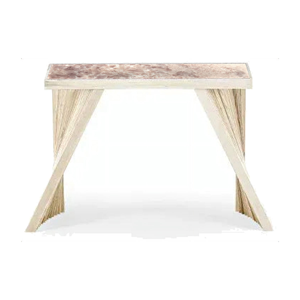 Console Table Vanity – Gem Rose – Front View on White