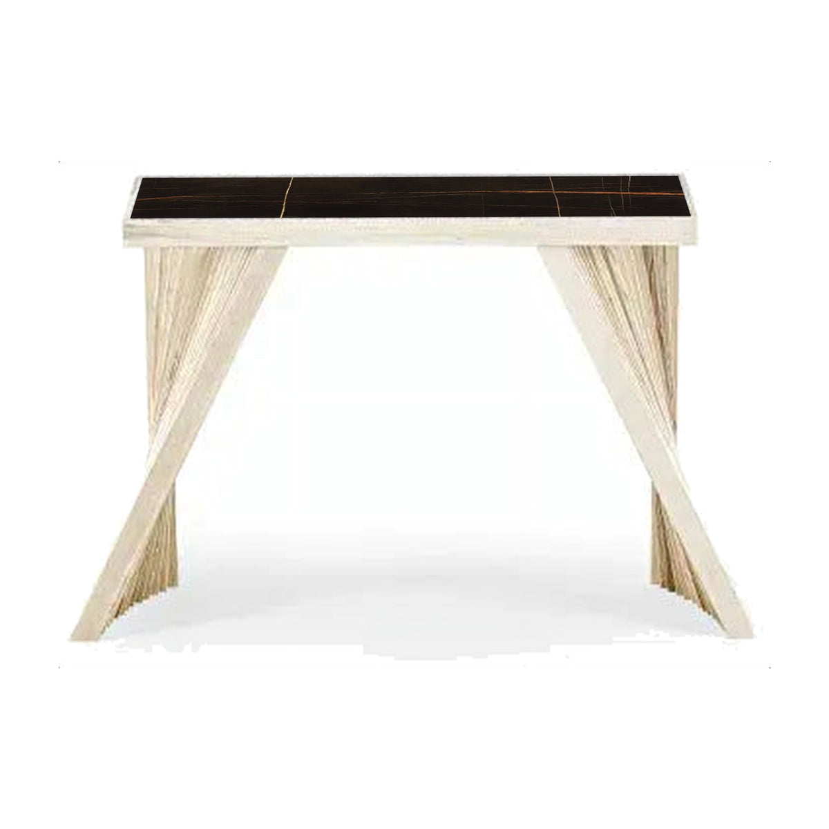 Console Table Vanity – Sahara Noir – Front View on White