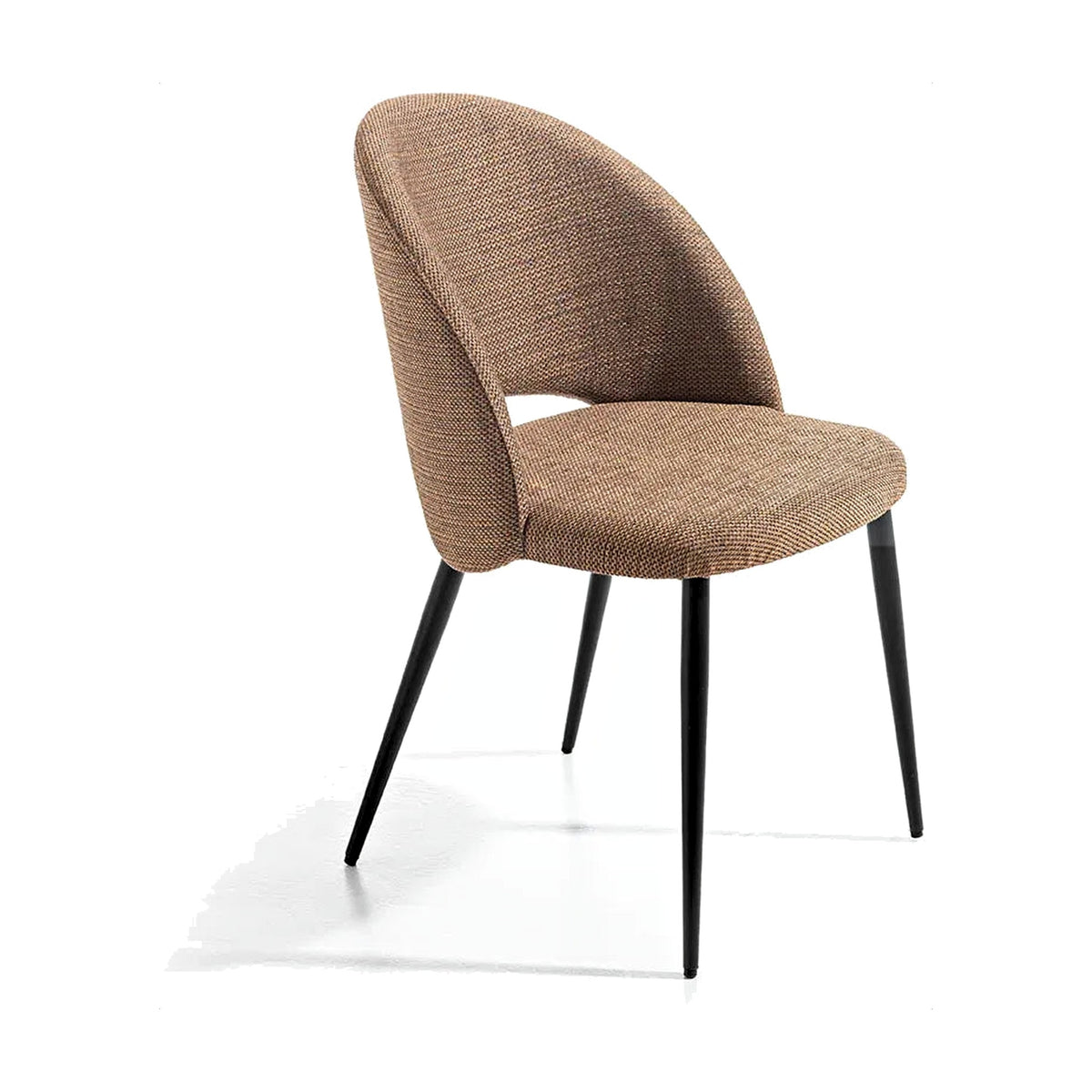 Dining Chair Alba – Black Lacquered – Front View on White