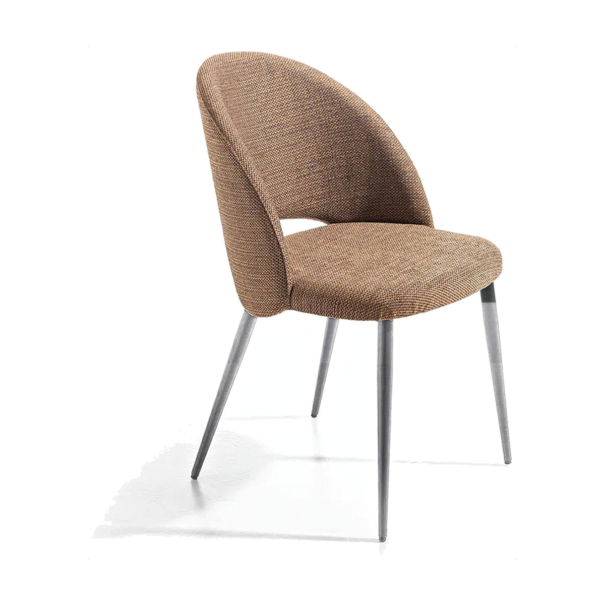 Dining Chair Alba – Iron Effect Metal – Front View on White